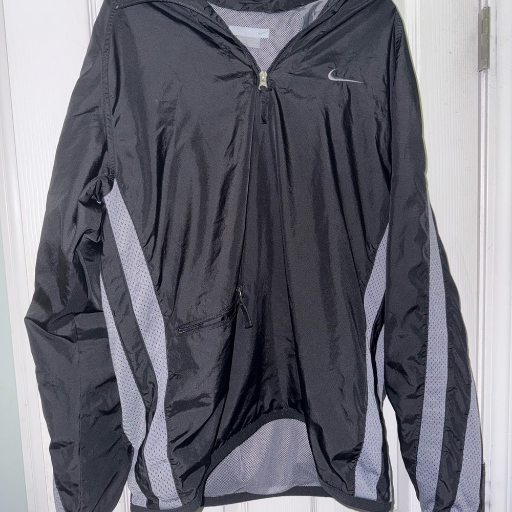 Nike Black and Gray Windbreaker Jacket
